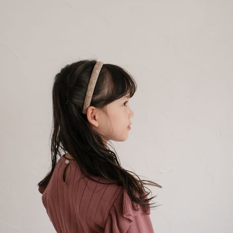 Frill knit tops / cherry