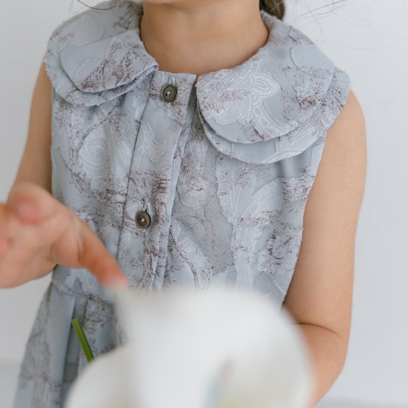 Lala dress / toile de jouy - blue | june -littl