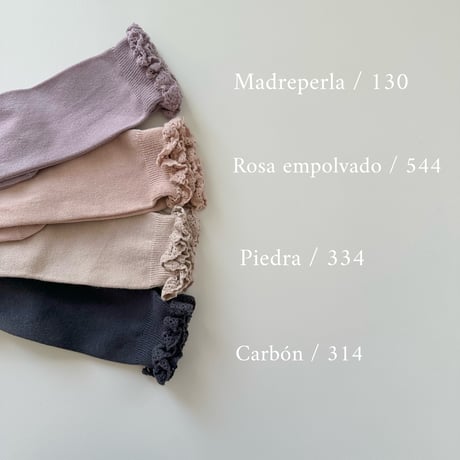 condor / Knee socks with lace edging cuff 2409-2