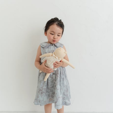 Lala dress / toile de jouy - blue