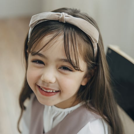 Ribbon head band / milk tea