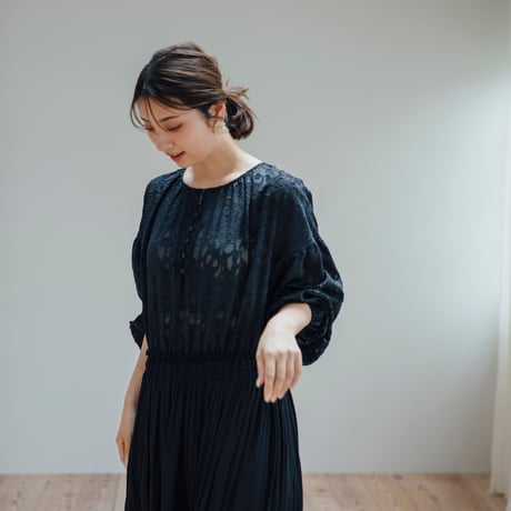 ladies Docking dress / navy flower