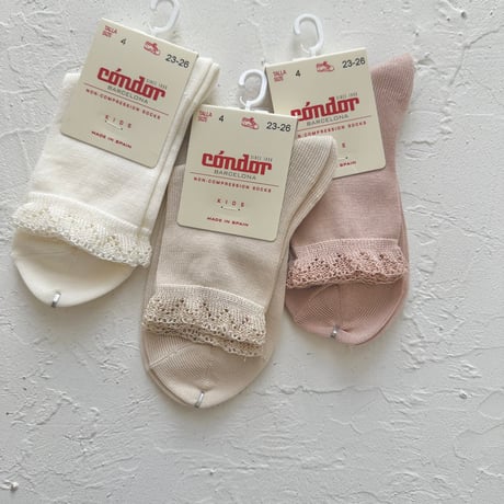 condor / Short socks with openwork cuff 2362-4