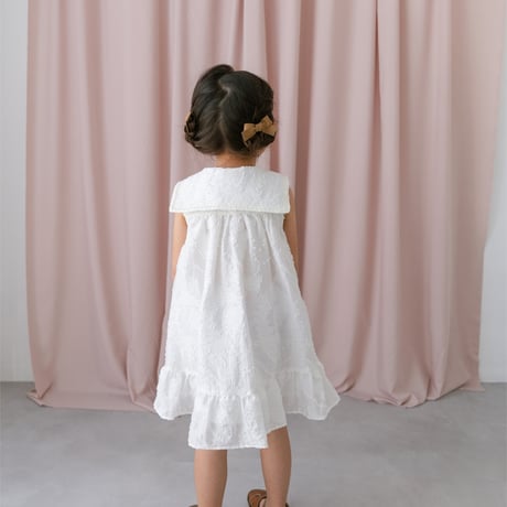 Soufflé dress / white