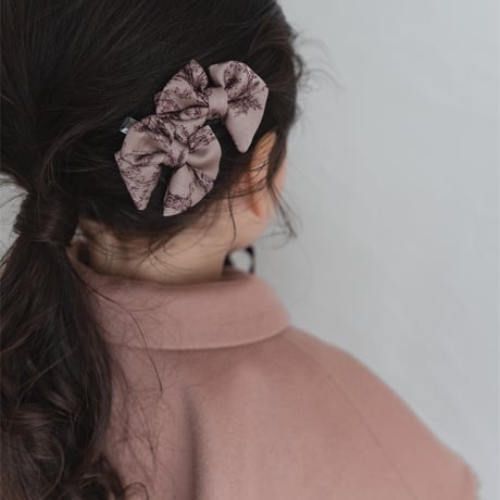 Mini hair ribbon pin 2pc set