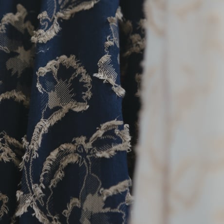 ladies Maison Flare skirt / navy jacquard