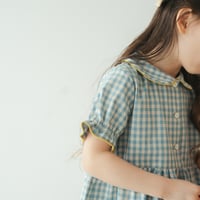 Dorothy dress / Letter check - Sky