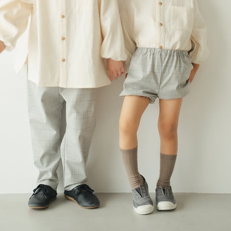 Pumpkin pants (normal) / Quiet gray check
