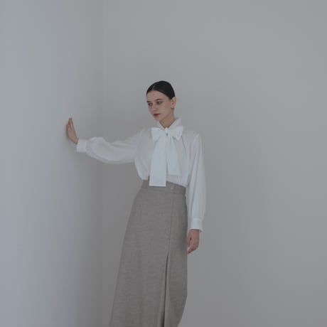 ladies Grace straight skirt / grey tweed