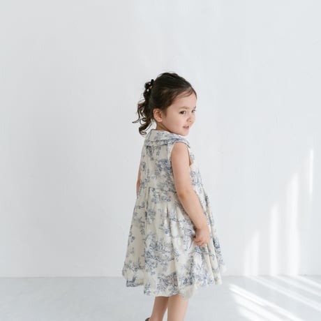 Lala dress / toile de jouy - vanilla