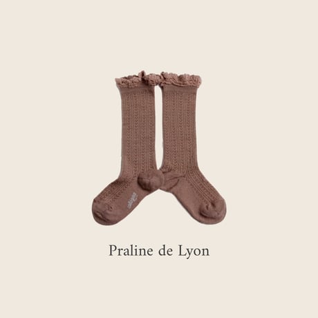 Collegien / Adeline - Pointelle Merino Wool Knee-high Socks with Merino Lace Trim