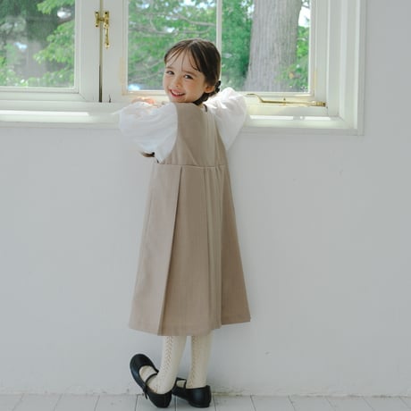 kids Wide jumper skirt / beige