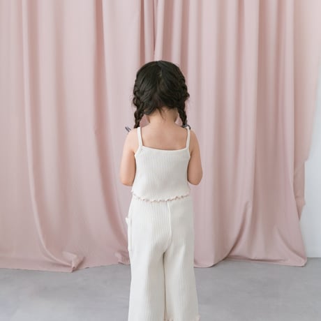 Rib mellow camisole / milk