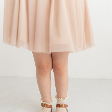 Tulle ribbon skirt / powder pink