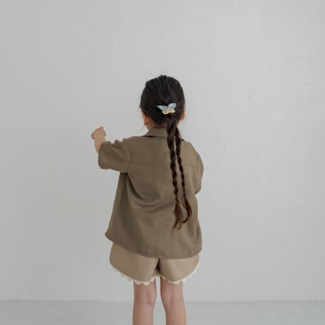kids Summer shirt / Sand brown