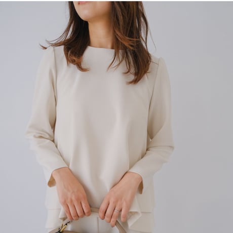 ladies Ceremony double flare blouse / cream