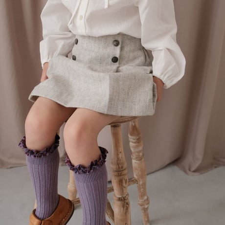 Collegien / Elisabeth - Liberty Ruffle Ribbed Knee-high Socks
