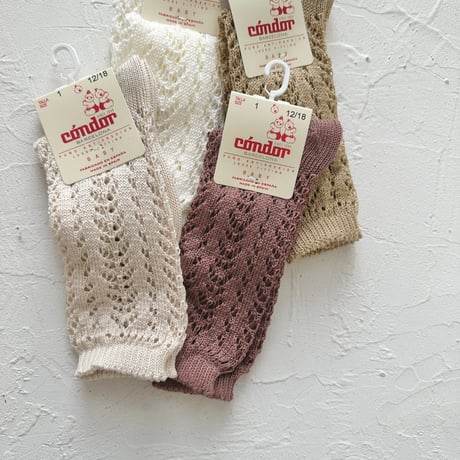 condor / Perle openwork knee socks 2518-2