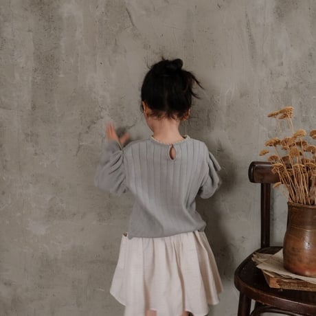 Frill knit tops / mint