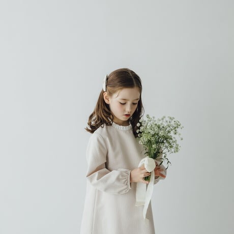Flower bijou barrette / ecru