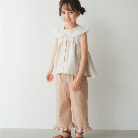 Frill sabrina pants / Gentle bloom- Afterglow