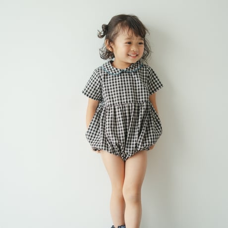 Charlie rompers / Letter check-Shadow