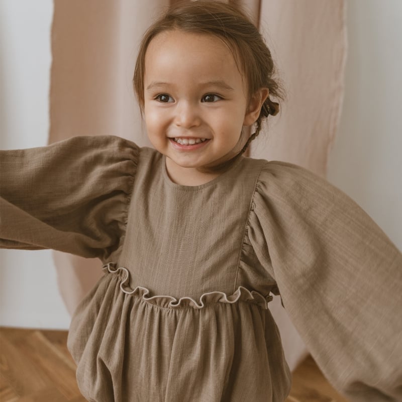 Ange rompers / cocoa | june -little closet-