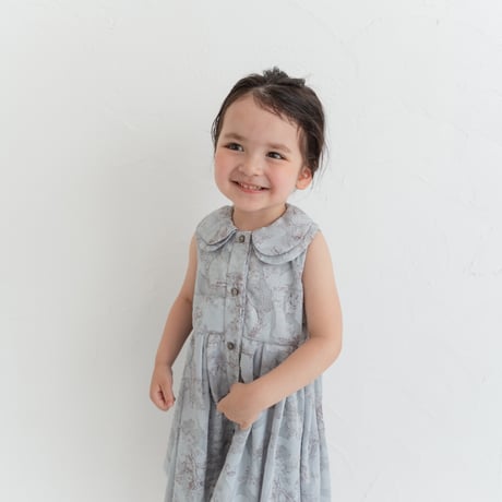 Lala dress / toile de jouy - blue