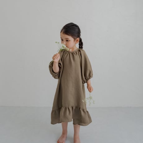 kids Summer dress / Sand brown