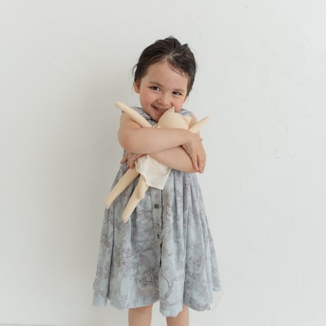 Lala dress / toile de jouy - blue