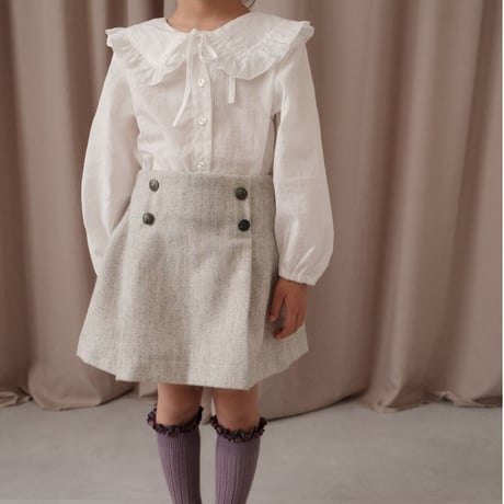 Ribbon blouse / white