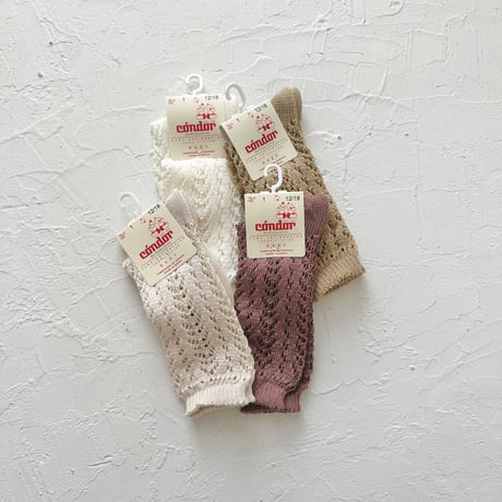 condor / Perle openwork knee socks 2518-2