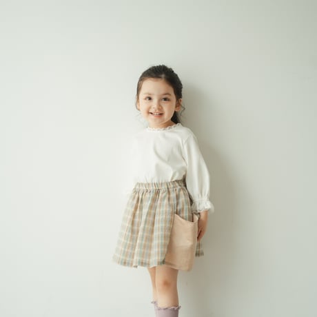 Dragee skirt / Camel check