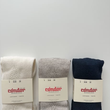 condor / Melino wool-blend tights with side diamond openwork 1532-1