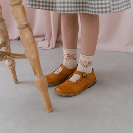 Collegien / Camélia - Jacquard Flower Ankle Socks