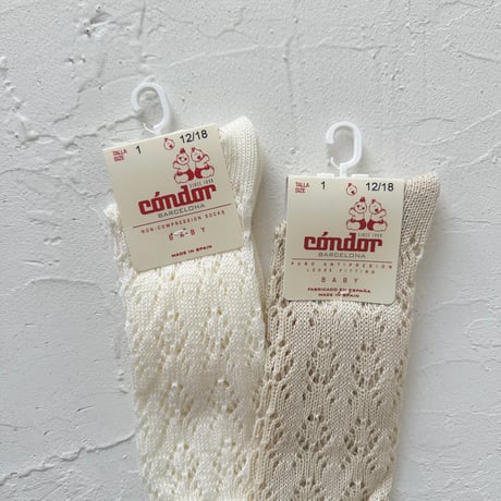 condor / Perle geometric openwork knee socks 2507-2