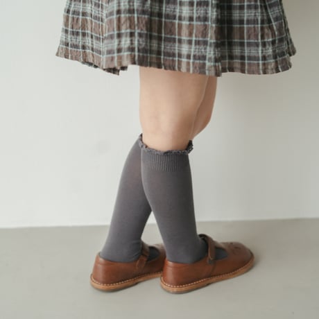 Gather skirt / Choco mint check