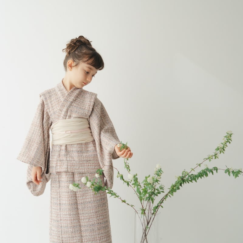 Yukata / Summer tweed - Pink | june -little clo