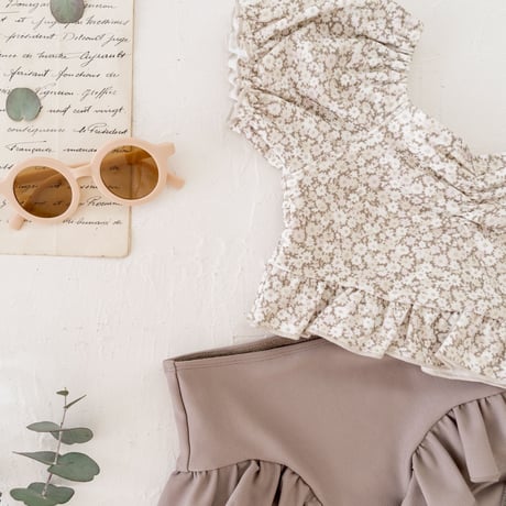 Swim wear - Frill / earth flower