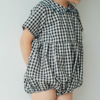 Charlie rompers / Letter check-Shadow