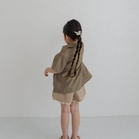 kids Summer shirt / Sand brown