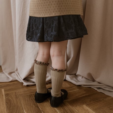 kids Gather skirt / navy flower