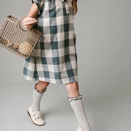 Collegien / Constance - Ribbed Knee-high socks with Rick-Rack Ruffle