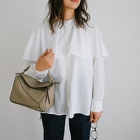 ladies Cape blouse / white