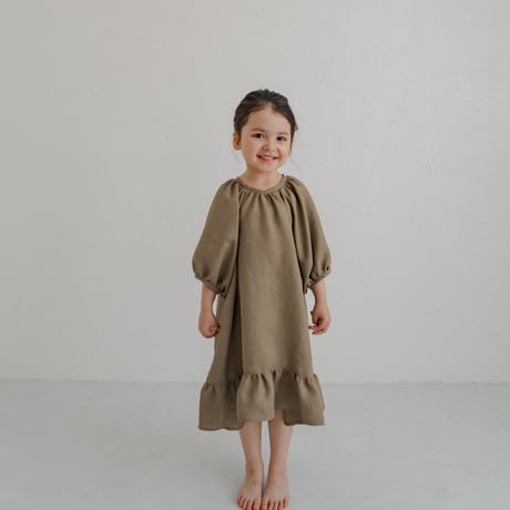 kids Summer dress / Sand brown