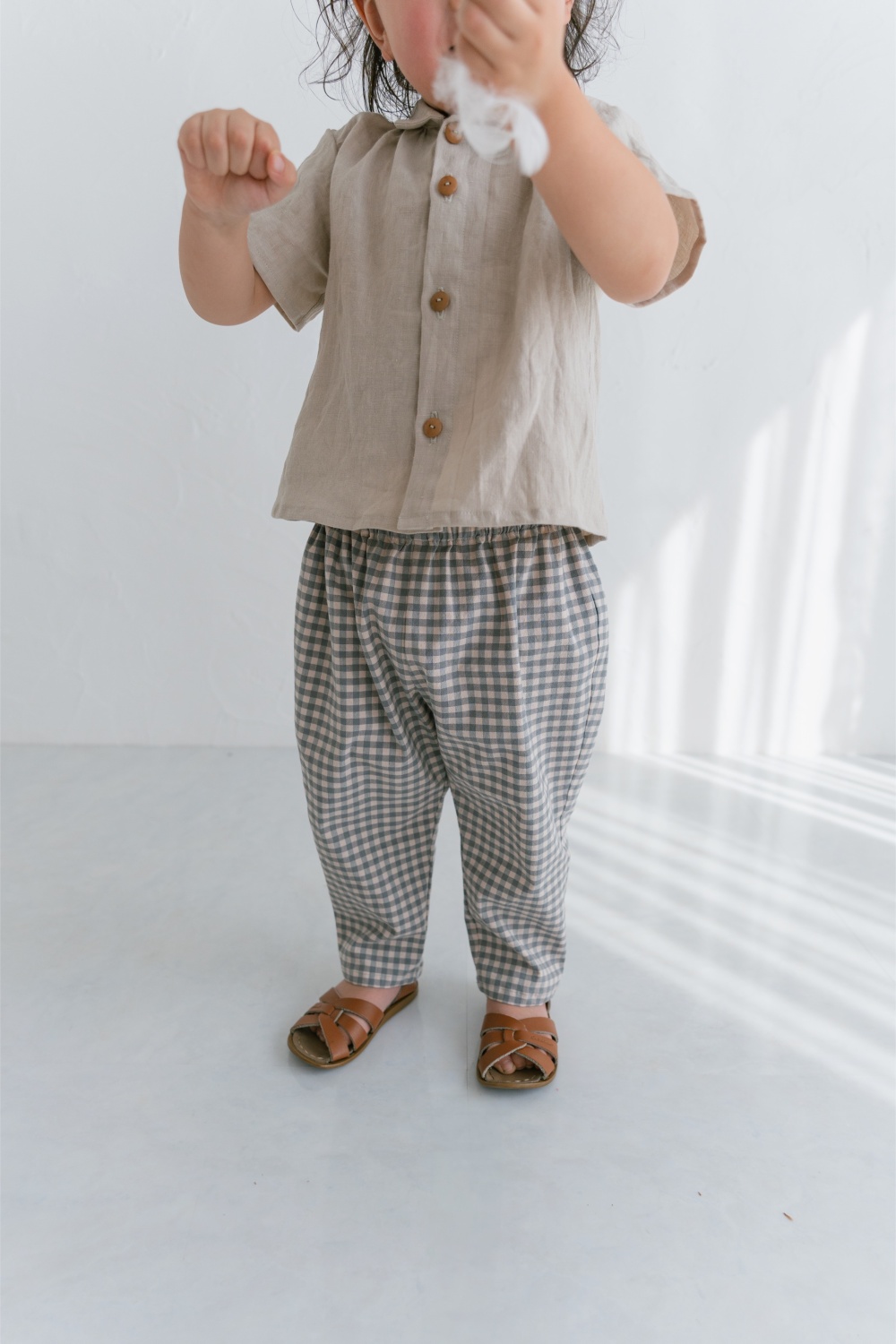 パンツ JUNE Sarrouel pants / blue gingham | june -little cl