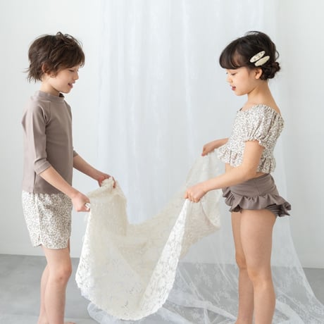 Swim wear - Frill / earth flower