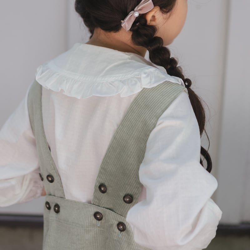 試着のみタグ付き　TEA & CAKE jumper skirt　ベージュ Jumper skirt / mint corduroy | june -little clo