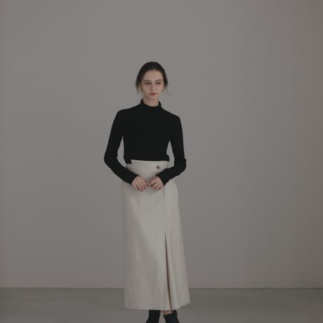 ladies Grace straight skirt / milk tweed