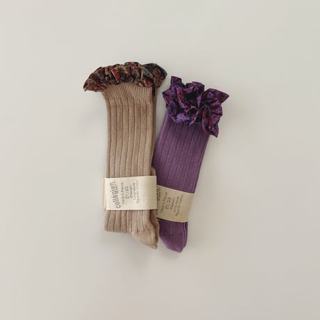 Collegien / Elisabeth - Liberty Ruffle Ribbed Knee-high Socks
